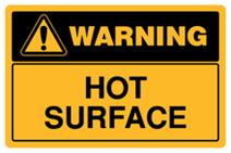 Warning - Hot Surface